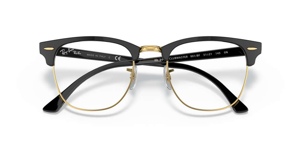 Ray-Ban RB3016 Clubmaster Blue-Violet Light Clear