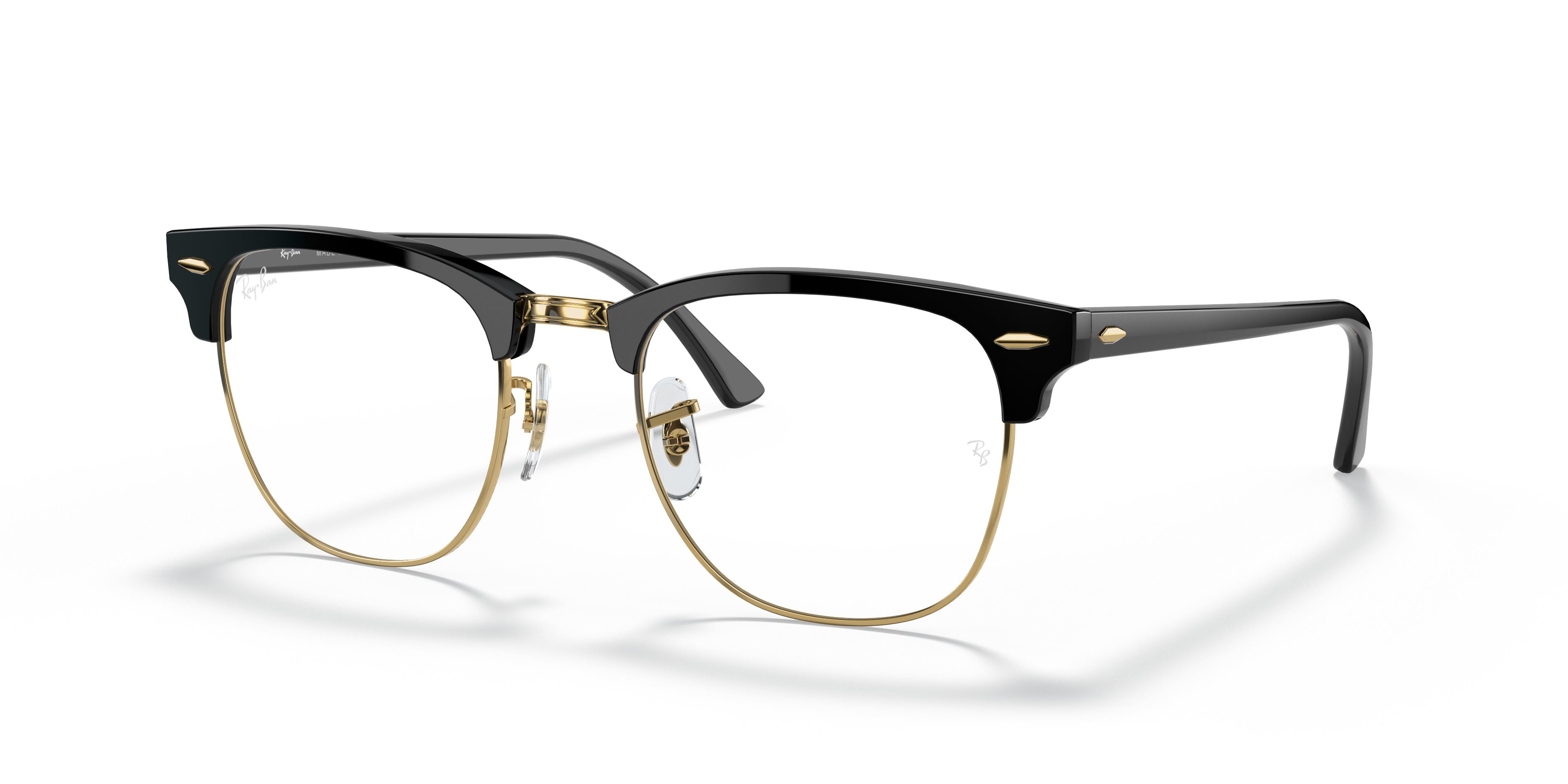 Ray-Ban RB3016 Clubmaster Blue-Violet Light Clear