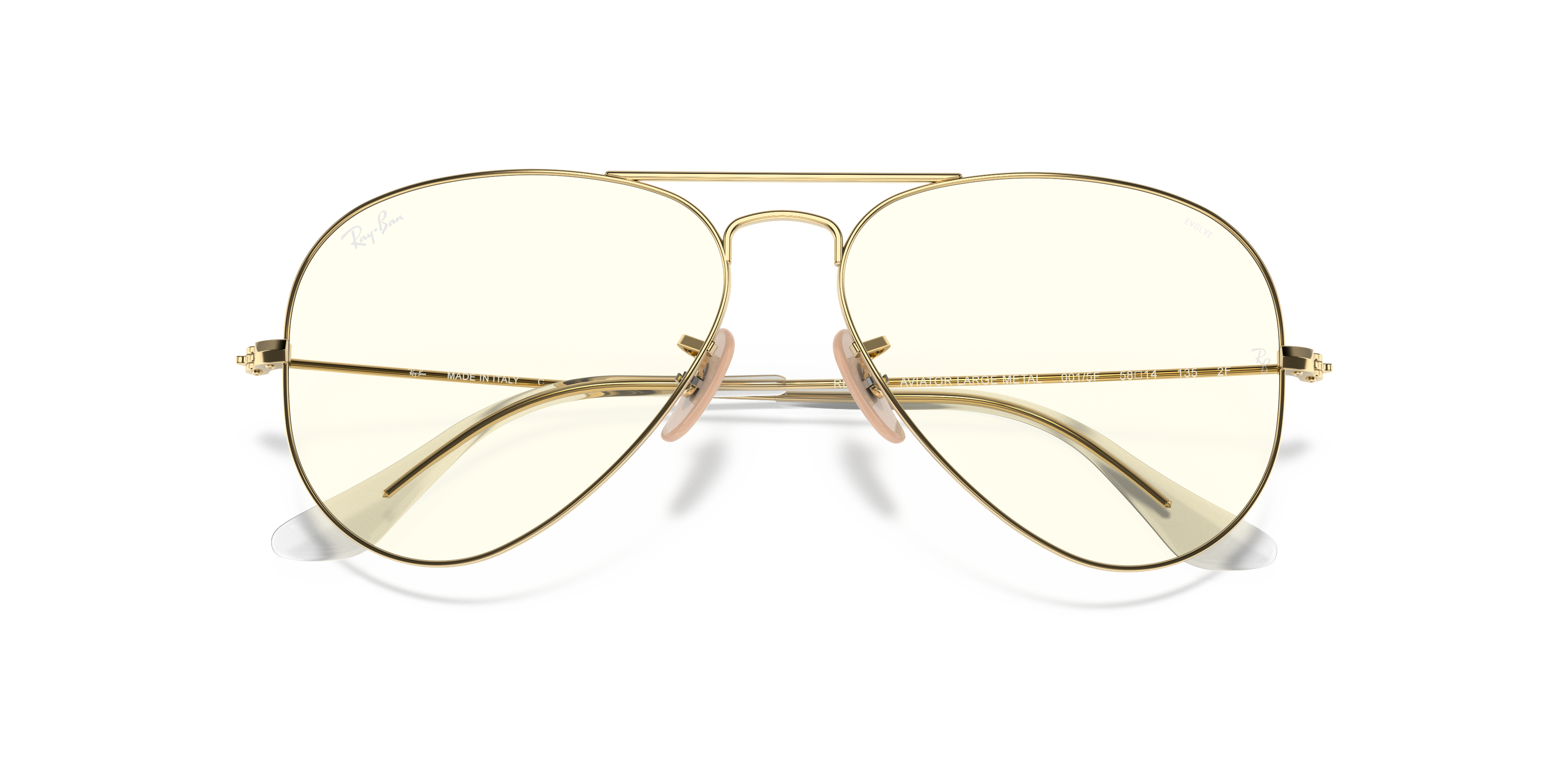 Ray-Ban RB3025 Aviator Clear Evolve