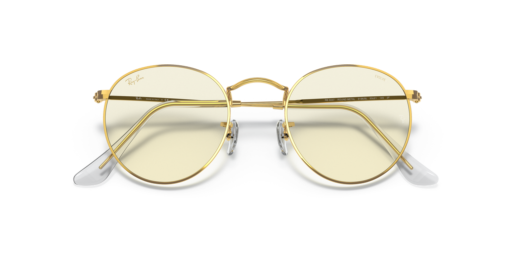 Ray-Ban RB3447 Round Blue-Violet Light Clear Evolve