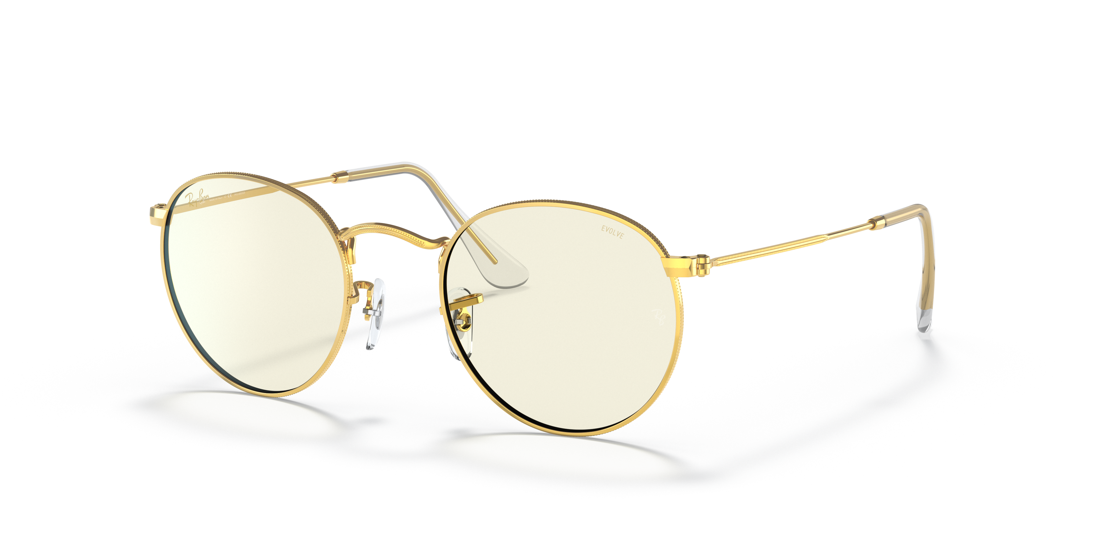 Ray-Ban RB3447 Round Blue-Violet Light Clear Evolve