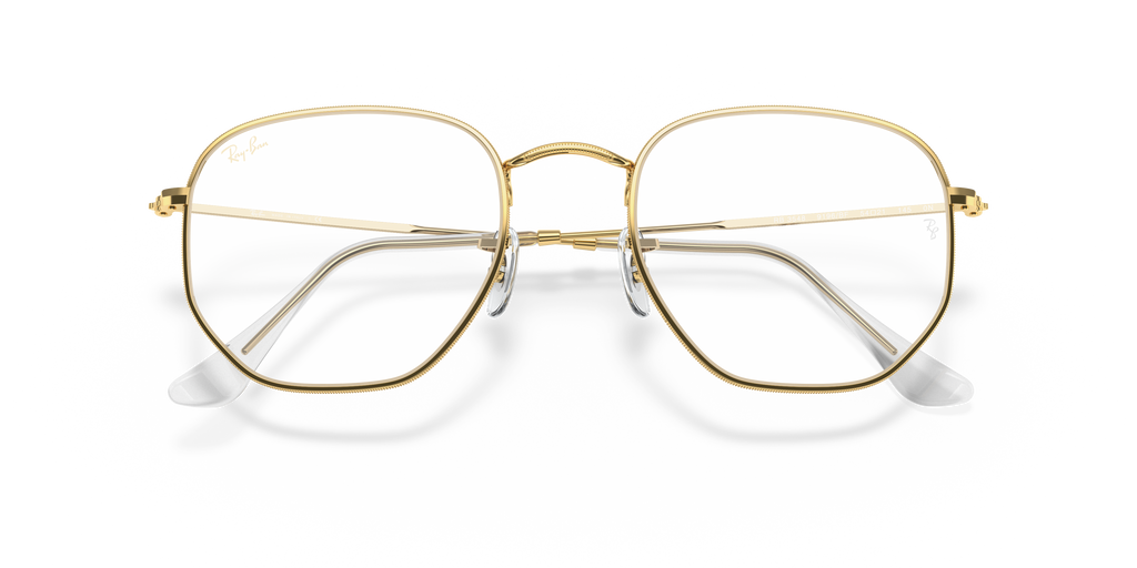 Ray-Ban RB3548 Hexagonal Blue-Violet Light Clear