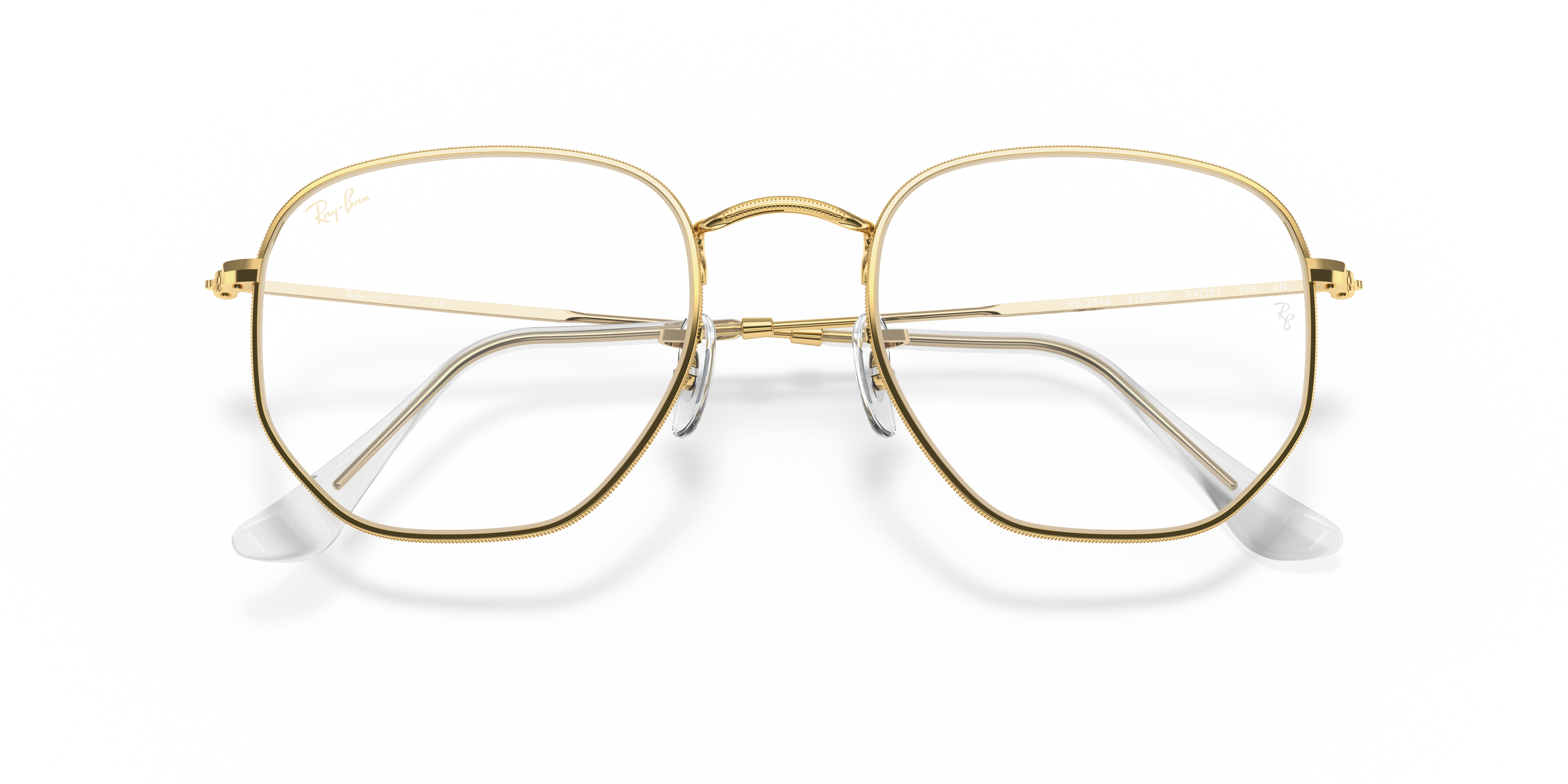 Ray-Ban RB3548 Hexagonal Blue-Violet Light Clear
