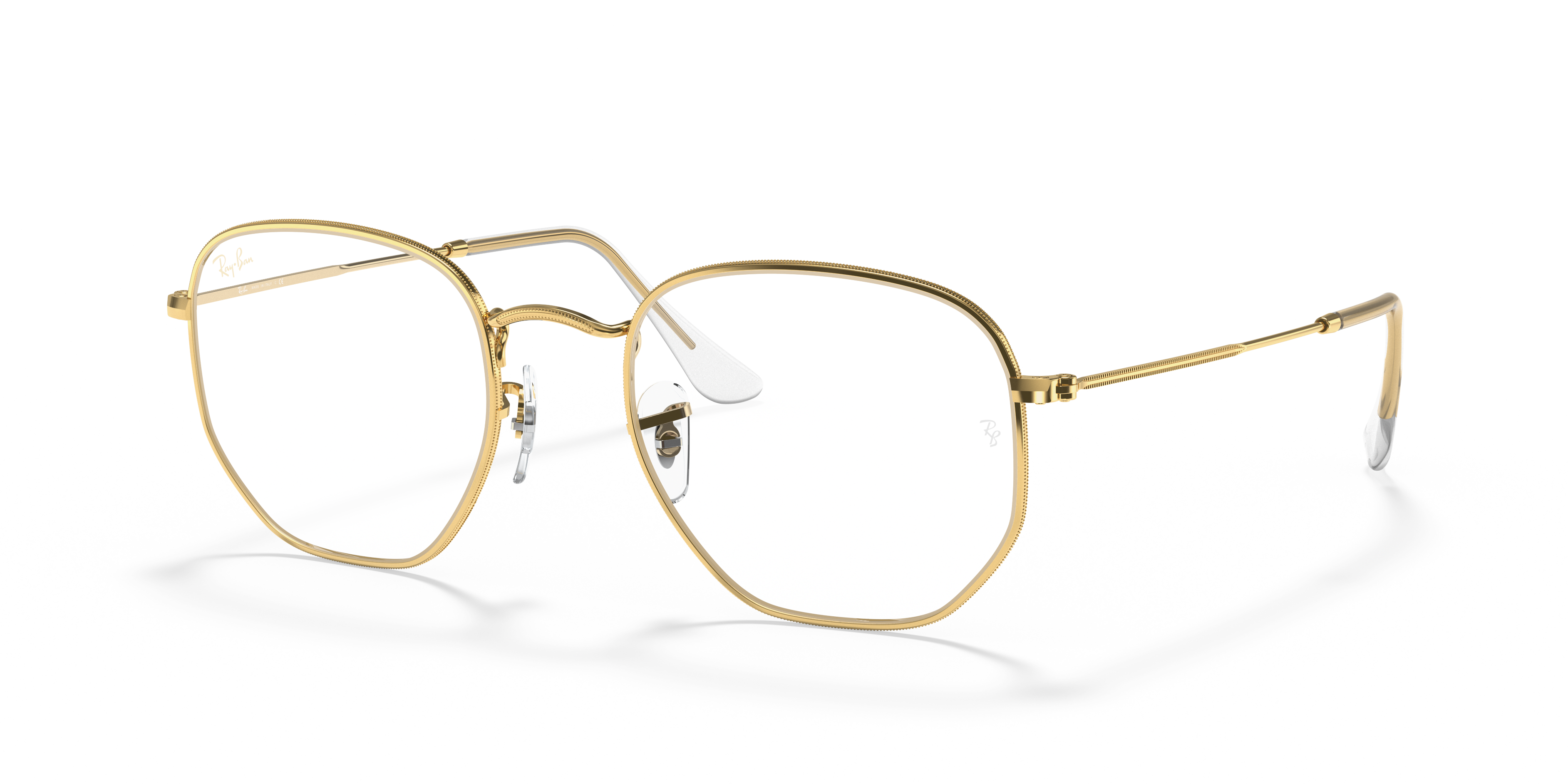 Ray-Ban RB3548 Hexagonal Blue-Violet Light Clear